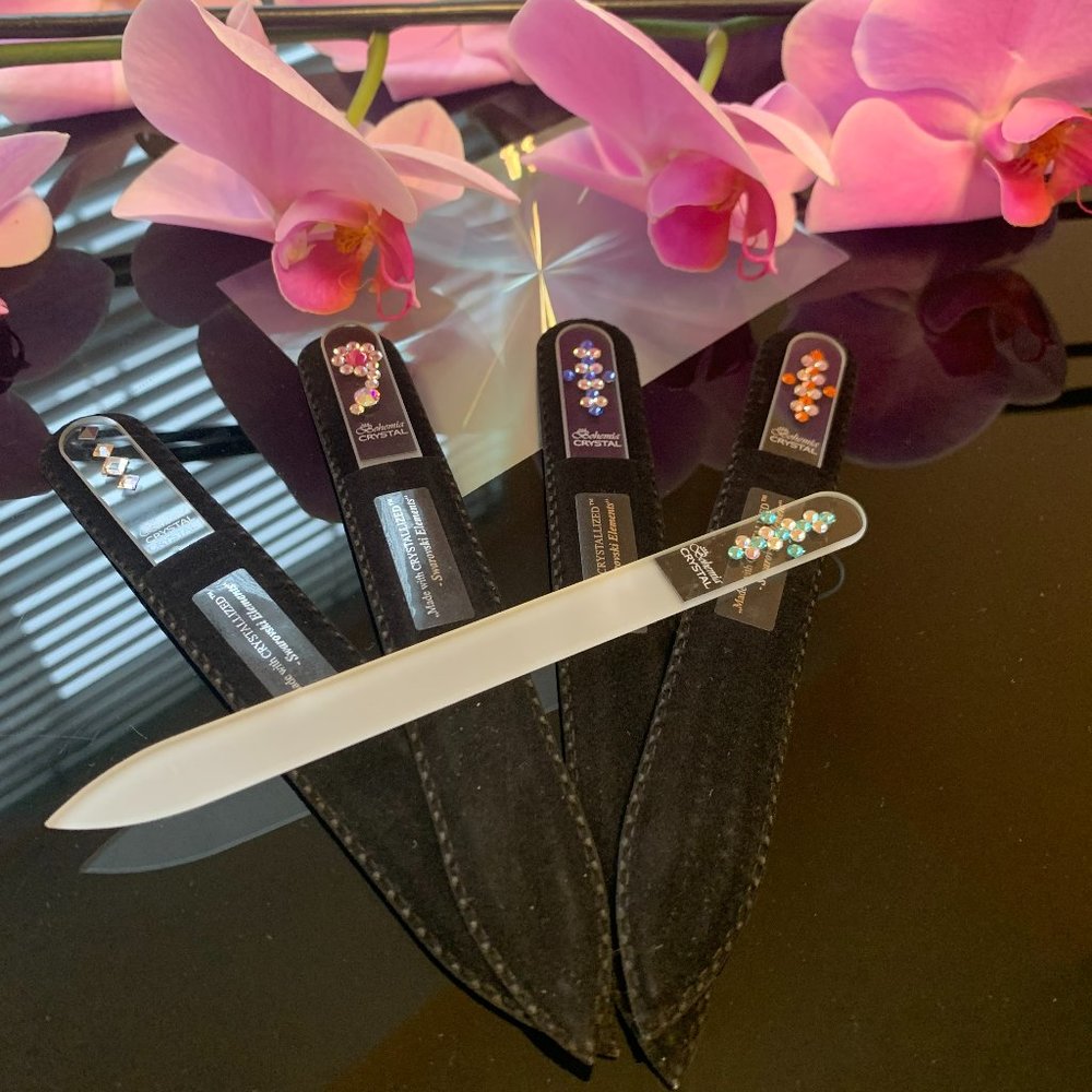 Glass Nail File (140 millimeters) with Original Swarovski